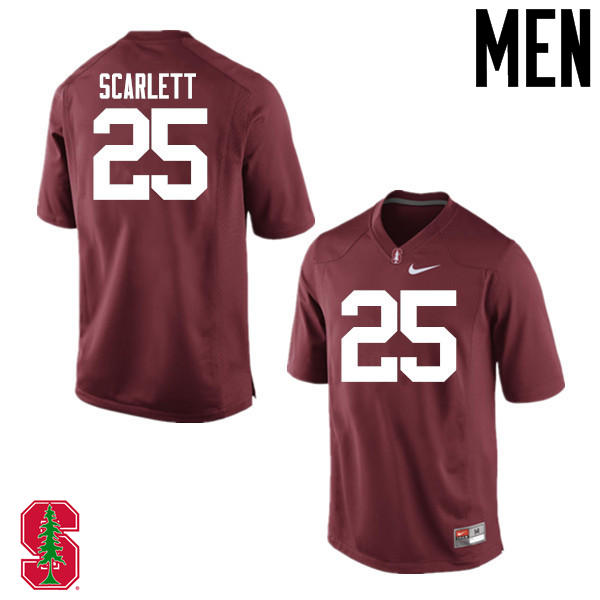 Men Stanford Cardinal #25 Cameron Scarlett College Football Jerseys Sale-Cardinal